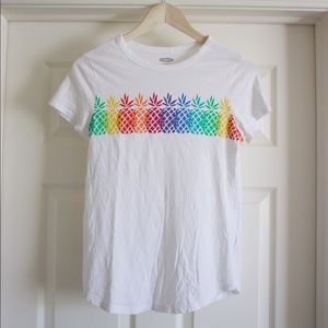 Old navy rainbow pineapple t-shirt
